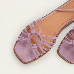 Sandaly|Balagan Amfi Sandaly, Lawendowy Zamsz