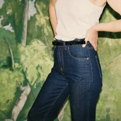 Paski|Balagan Cienki Pasek Bez Klamry, Czarny Wzor Krokodyla