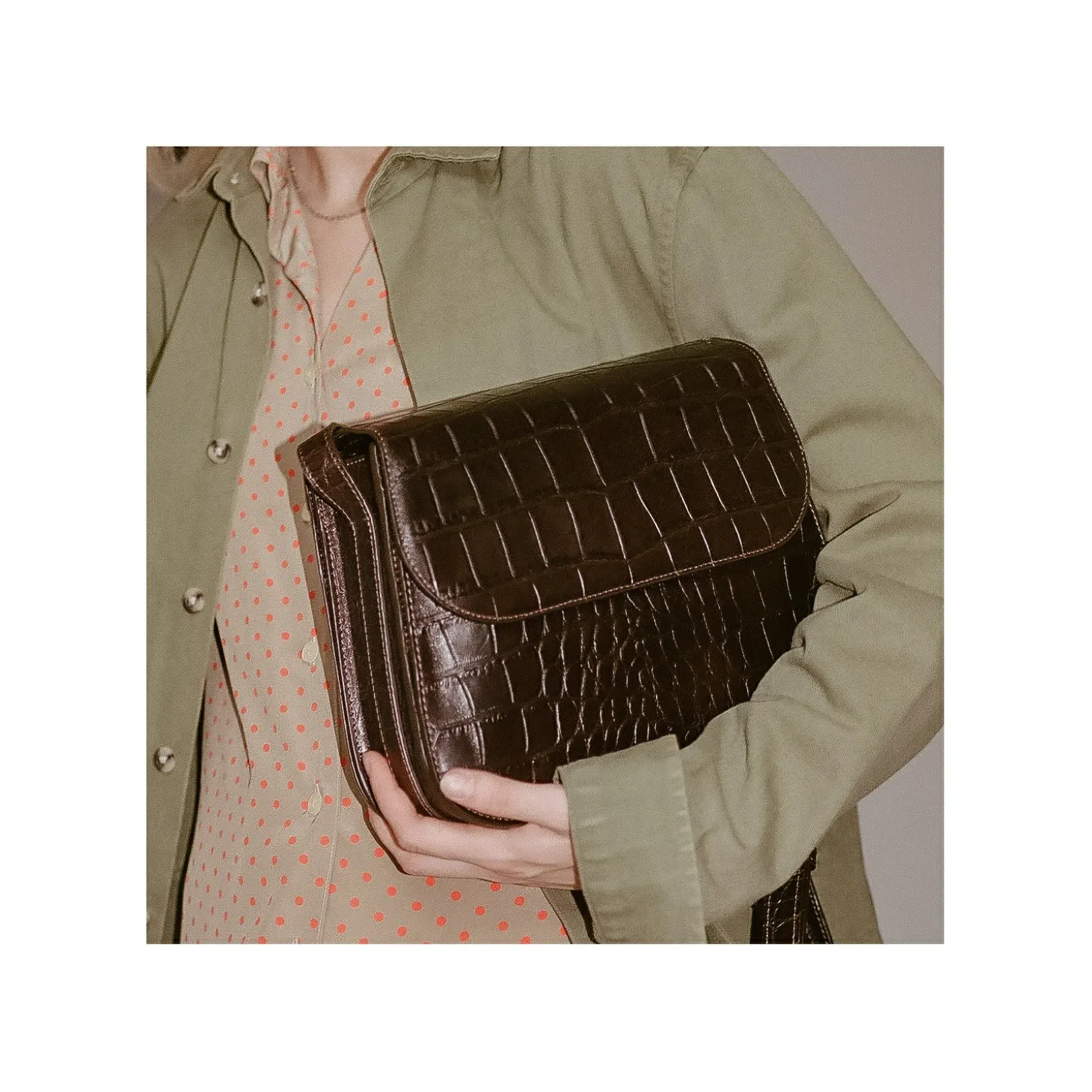 Listonoszki|Balagan Doar Torebka M, Brazowy Wzor Krokodyla