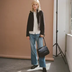 Listonoszki|Balagan Doar Torebka M, Czarny Wzor Krokodyla