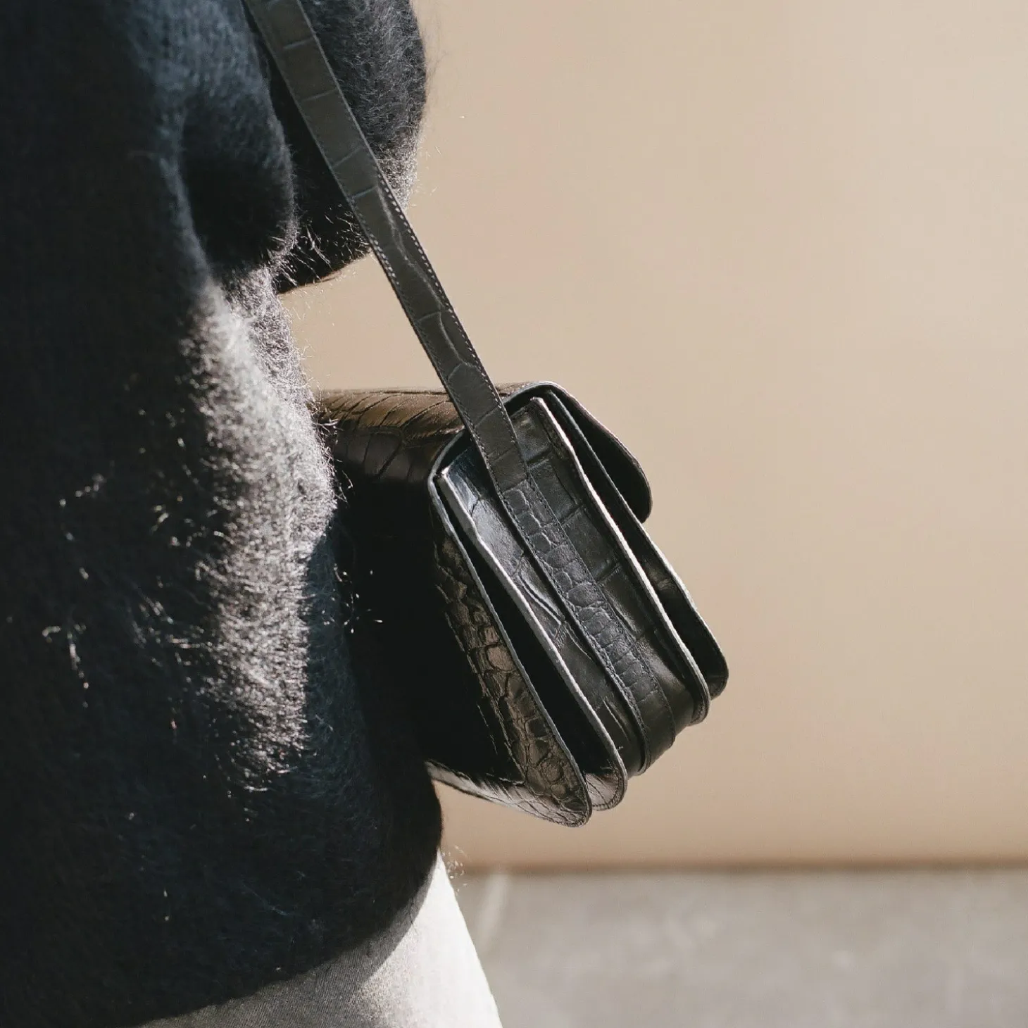 Listonoszki|Balagan Doar Torebka M, Czarny Wzor Krokodyla