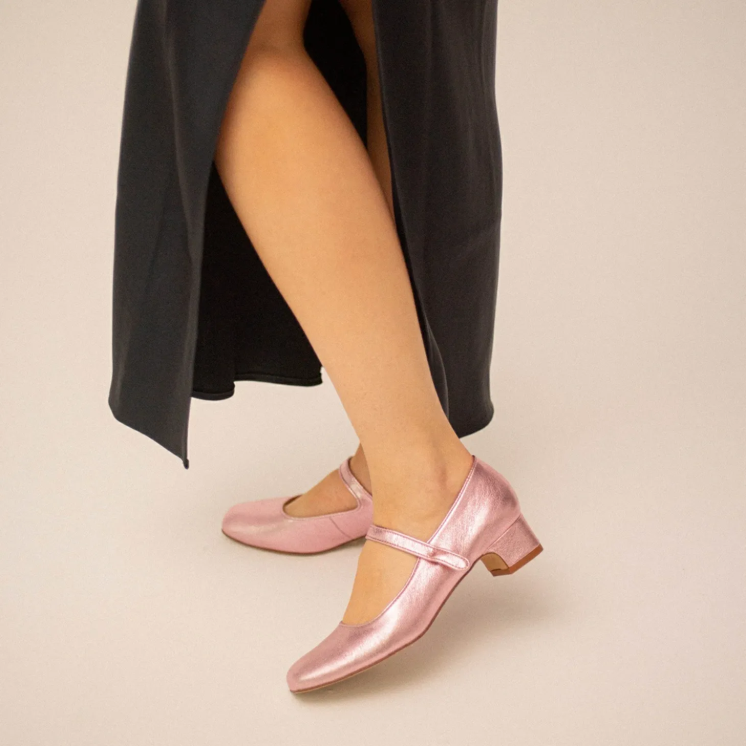 Czółenka|Balagan Dora Czółenka Na Niskim Obcasie, Metaliczny Rozowy