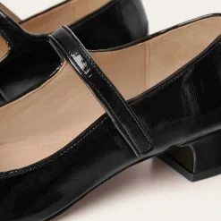 Czółenka|Balagan Dora Czółenka Na Niskim Obcasie, Czarny Polysk