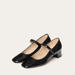 Czółenka|Balagan Dora Czółenka Na Niskim Obcasie, Czarny Polysk