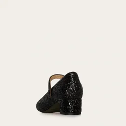 Czółenka|Balagan Dora Czółenka Na Niskim Obcasie, Czarny Brokat