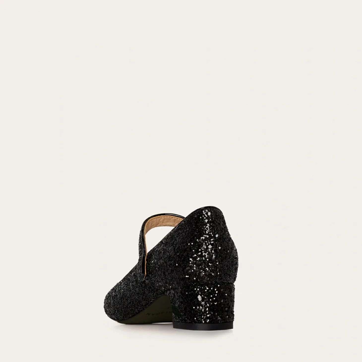 Czółenka|Balagan Dora Czółenka Na Niskim Obcasie, Czarny Brokat