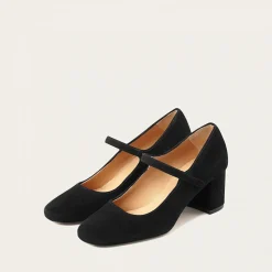 Czółenka|Balagan Dora Czółenka Na Wysokim Obcasie, Czarny Zamsz