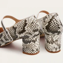 Czółenka|Balagan Dora Czółenka Na Wysokim Obcasie, Zlamana Biel Wzor Pytona