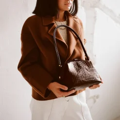 Minitorebki|Balagan Hug Bag Torebka L, Brazowy Wzor Krokodyla