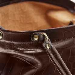 Minitorebki|Balagan Hug Bag Torebka L, Brazowy Wzor Krokodyla