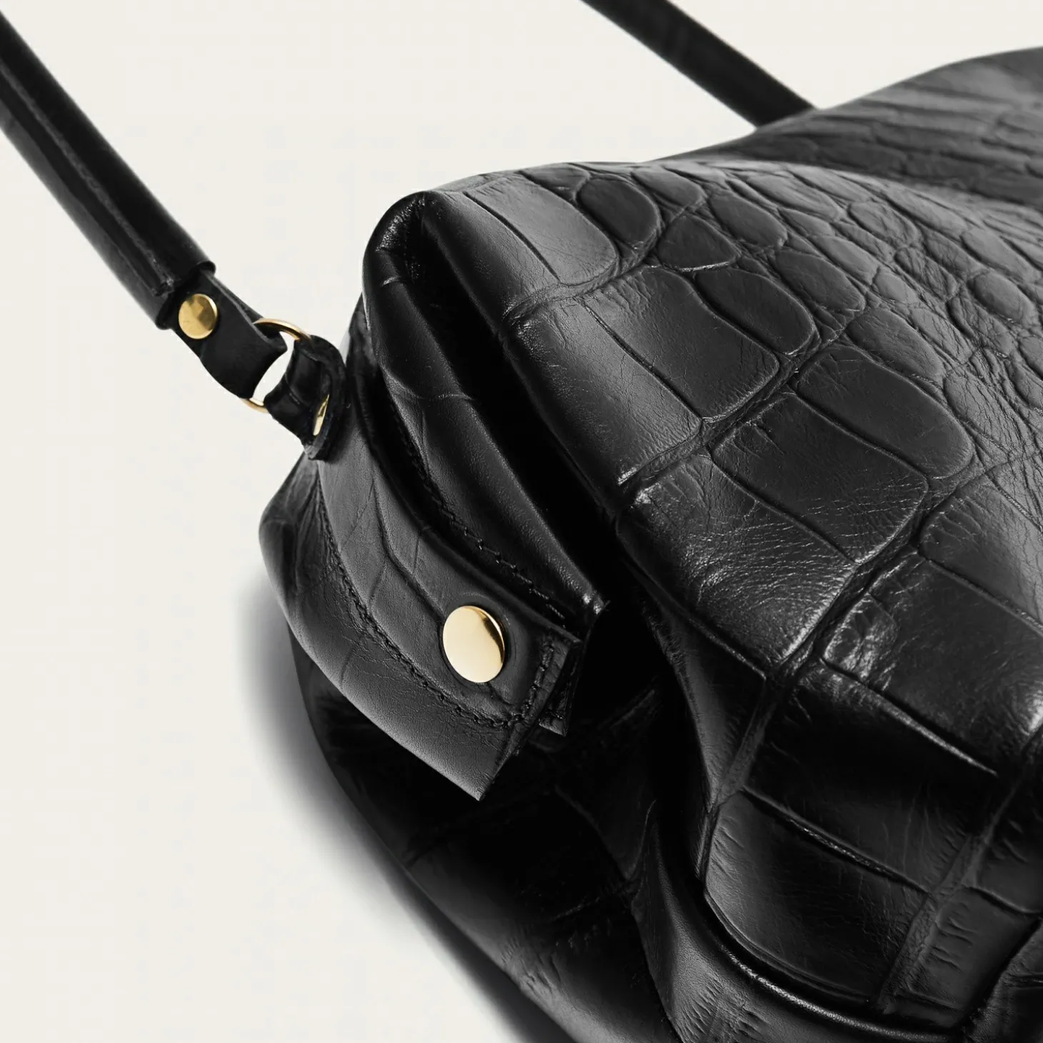 Minitorebki|Balagan Hug Bag Torebka L, Czarny Wzor Krokodyla