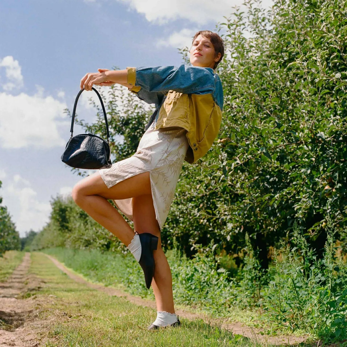 Minitorebki|Balagan Hug Bag Torebka L, Czarny Wzor Krokodyla