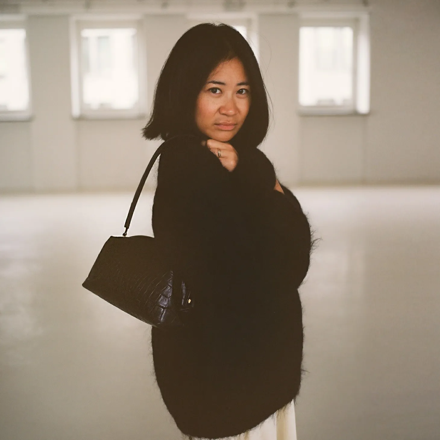 Minitorebki|Balagan Hug Bag Torebka L, Czarny Wzor Krokodyla