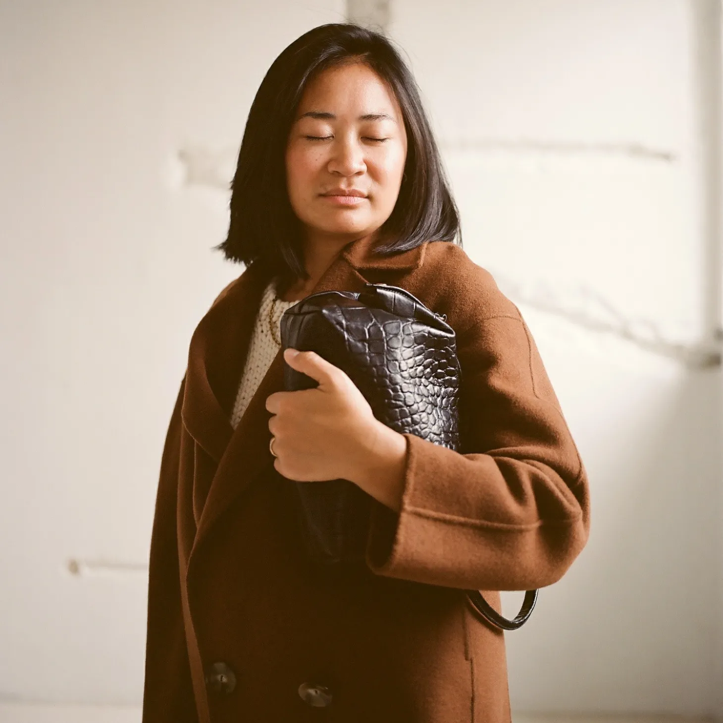 Minitorebki|Balagan Hug Bag Torebka L, Czarny Wzor Krokodyla