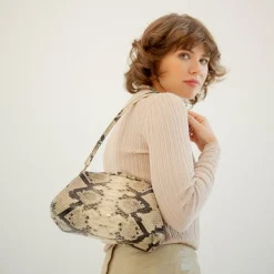 Minitorebki|Balagan Hug Bag Torebka L, Zlamana Biel Wzor Pytona