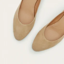 Czółenka|Balagan Migdal Czółenka Na Niskim Obcasie, Waniliowy Zamsz