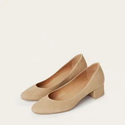 Czółenka|Balagan Migdal Czółenka Na Niskim Obcasie, Waniliowy Zamsz