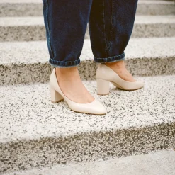 Czółenka|Balagan Migdal Czółenka Na Wysokim Obcasie, Kremowy