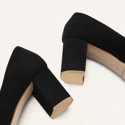 Czółenka|Balagan Migdal Czółenka Na Wysokim Obcasie, Czarny Zamsz