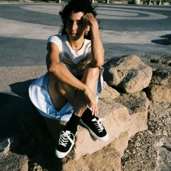 Sneakersy|Balagan Novesta Star Master Sneakersy Damskie Vegan, Czarne Na Bialym