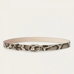 Paski|Balagan Pasek Z Owalna Klamra, Zlamana Biel Wzor Pytona