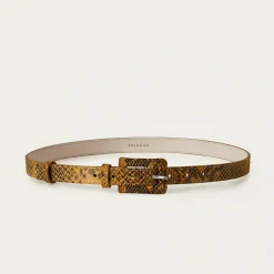 Paski|Balagan Pasek Z Powlekana Klamra, Zolty Wzor Weza