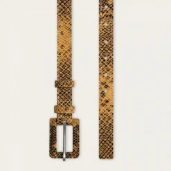 Paski|Balagan Pasek Z Powlekana Klamra, Zolty Wzor Weza