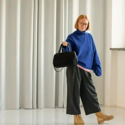 Torby Na Ramię|Balagan Sofia Torebka M, Czarny Welur