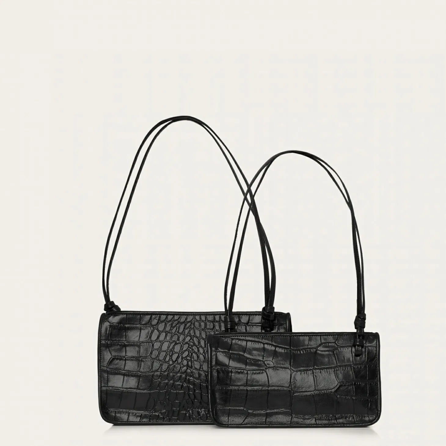 Listonoszki|Balagan Suzanne Torebka M, Czarny Wzor Krokodyla