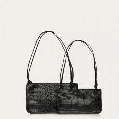 Listonoszki|Balagan Suzanne Torebka S, Czarny Wzor Krokodyla
