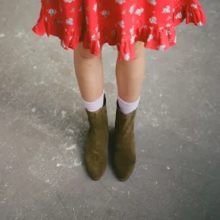 Sztyblety|Balagan Ukaf Botki, Oliwkowy Zielony Welur